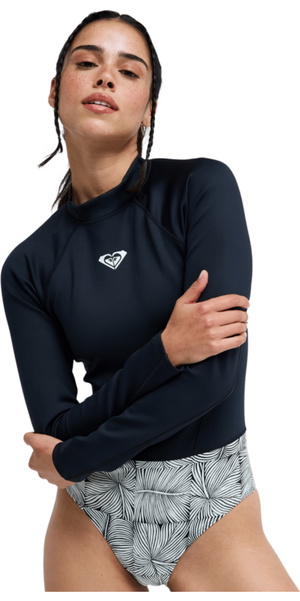 2026 Roxy Womens Pro Surf Long Sleeve Surf Suit ERJWR03930 - Anthracite Popiscus
